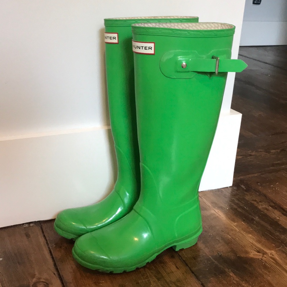Bright Green Hunter Boots